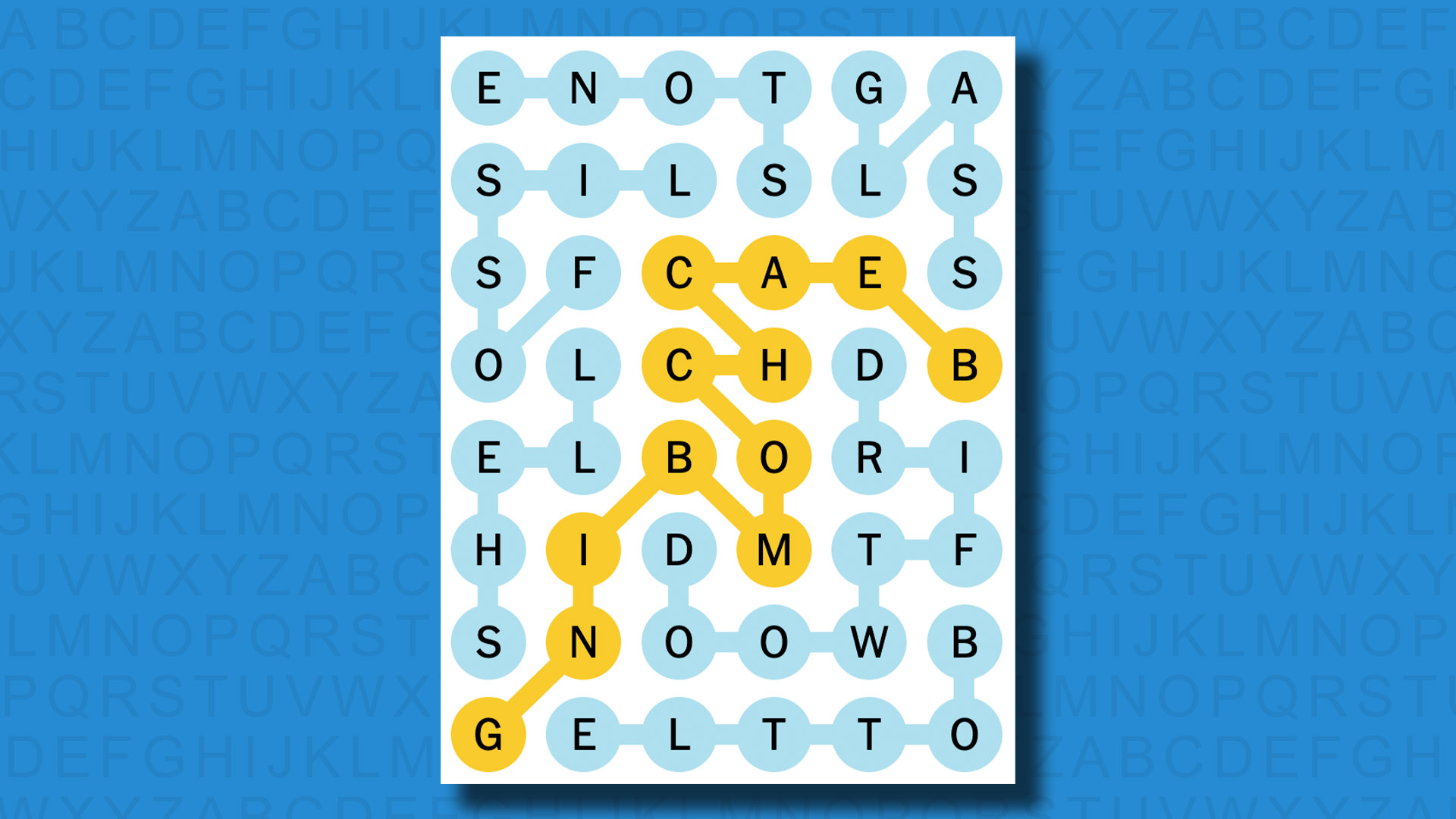 NYT Strands answers for game 95 on a blue background
