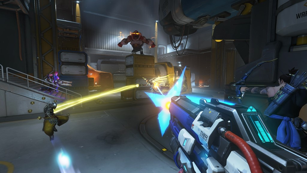 Overwatch 2 Soldier 76 firing pulse rifle