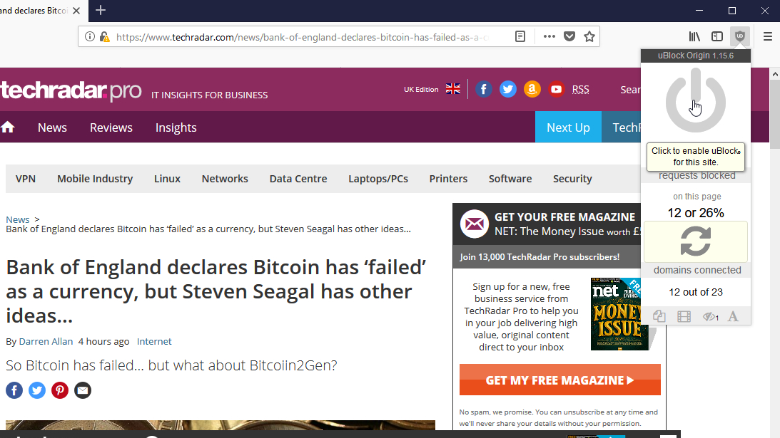 uBlock Origin for Firefox