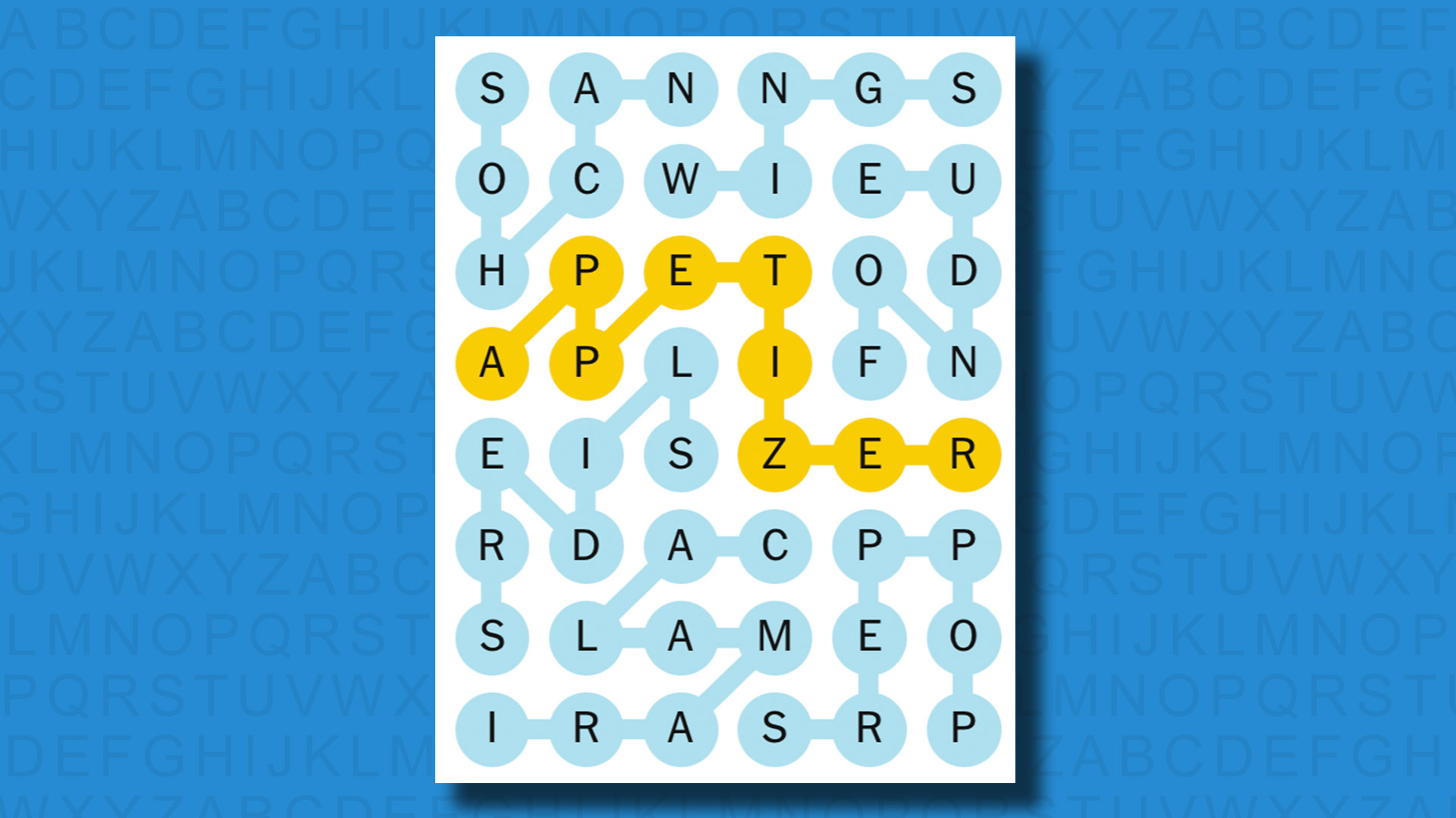 NYT Strands answers for game 387 on a blue background