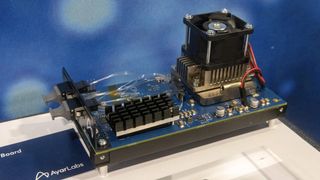The Ayar Labs optical light technology on show at SC23