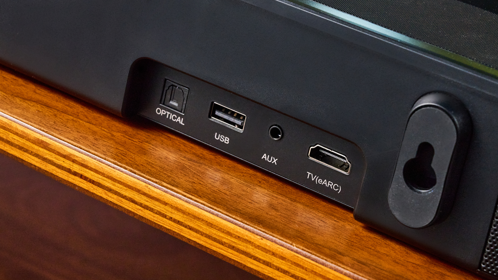 Reverse side of Majority Bowfell Halo Atmos soundbar