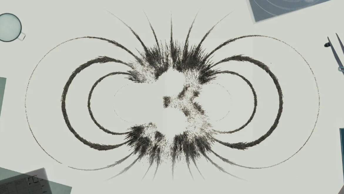 Kimi K3 logo showing a number '3' in iron filings