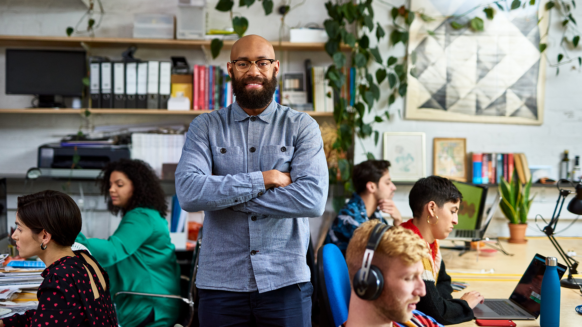 Small business owner in office