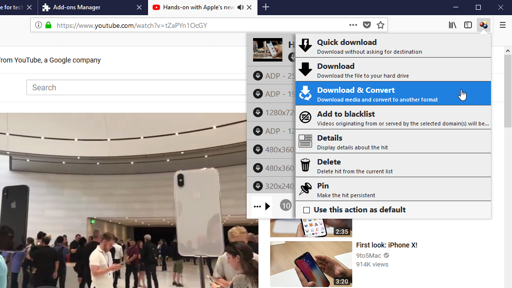 Video DownloadHelper for Firefox