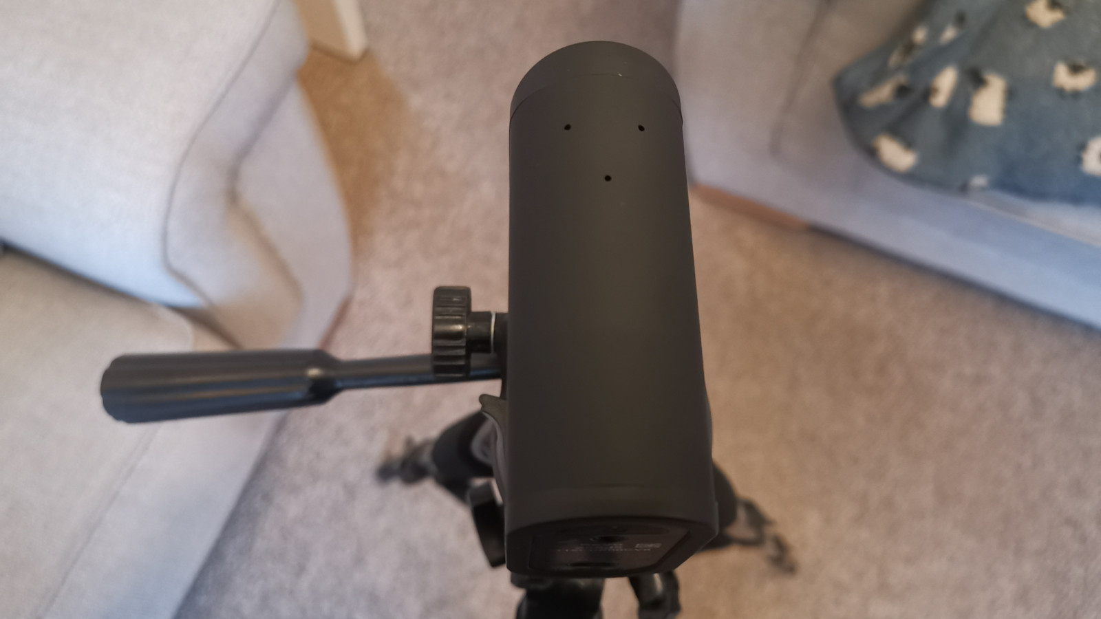 A top-down shot of the Logitech Mevo Start