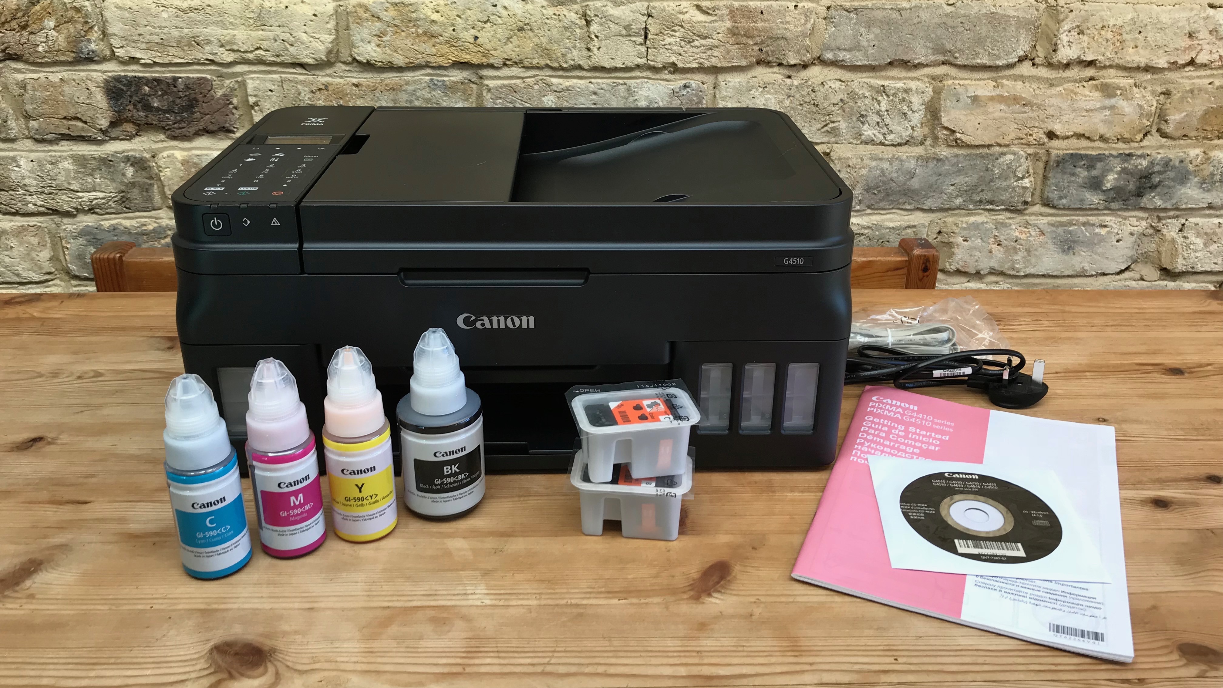 Printer with box contents
