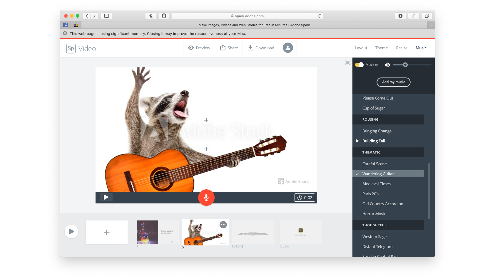 Make a video online - step 5