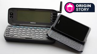 The Nokia 9000 Communicator next to the Nokia E7