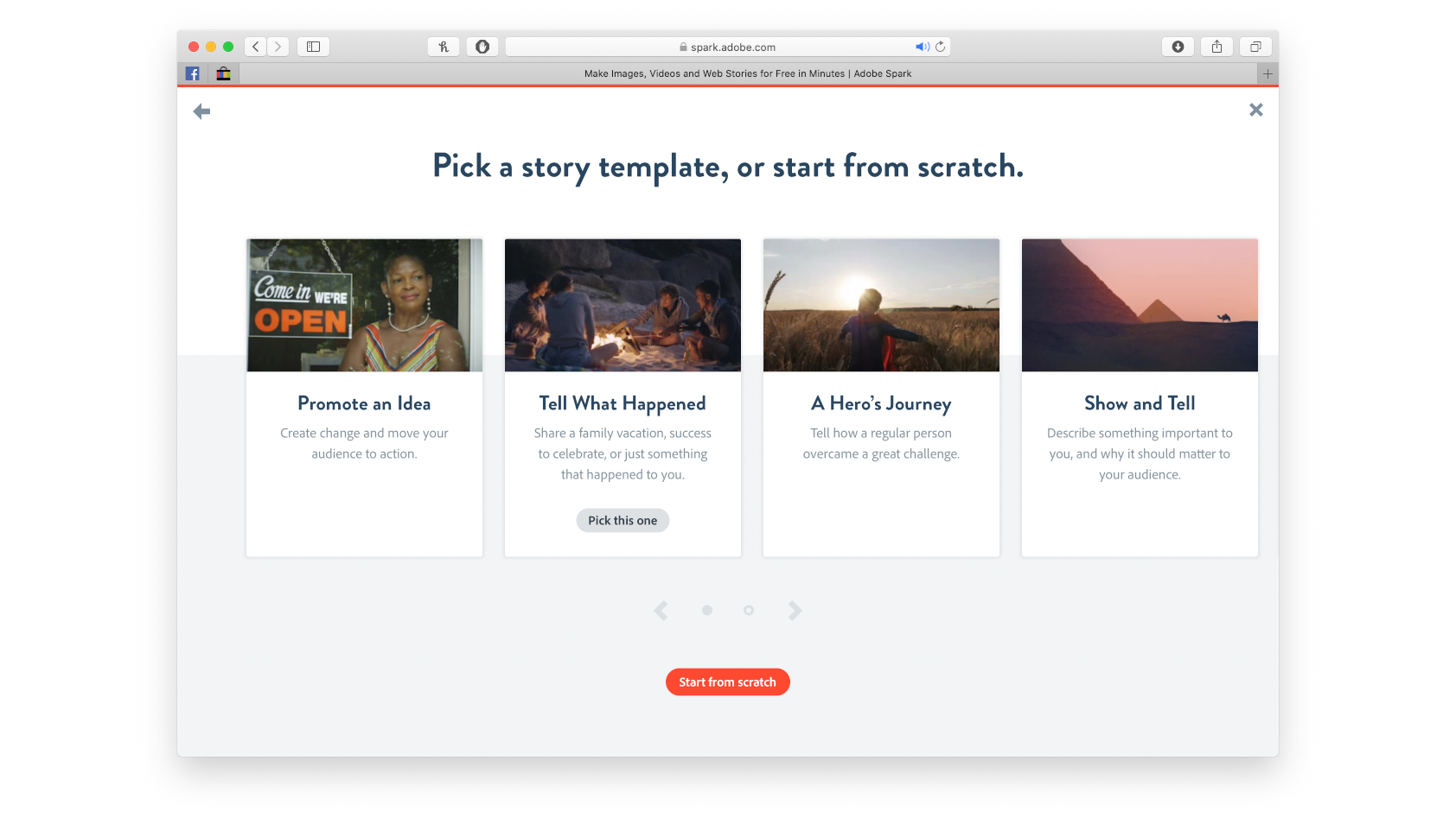 Make a video online - step 2