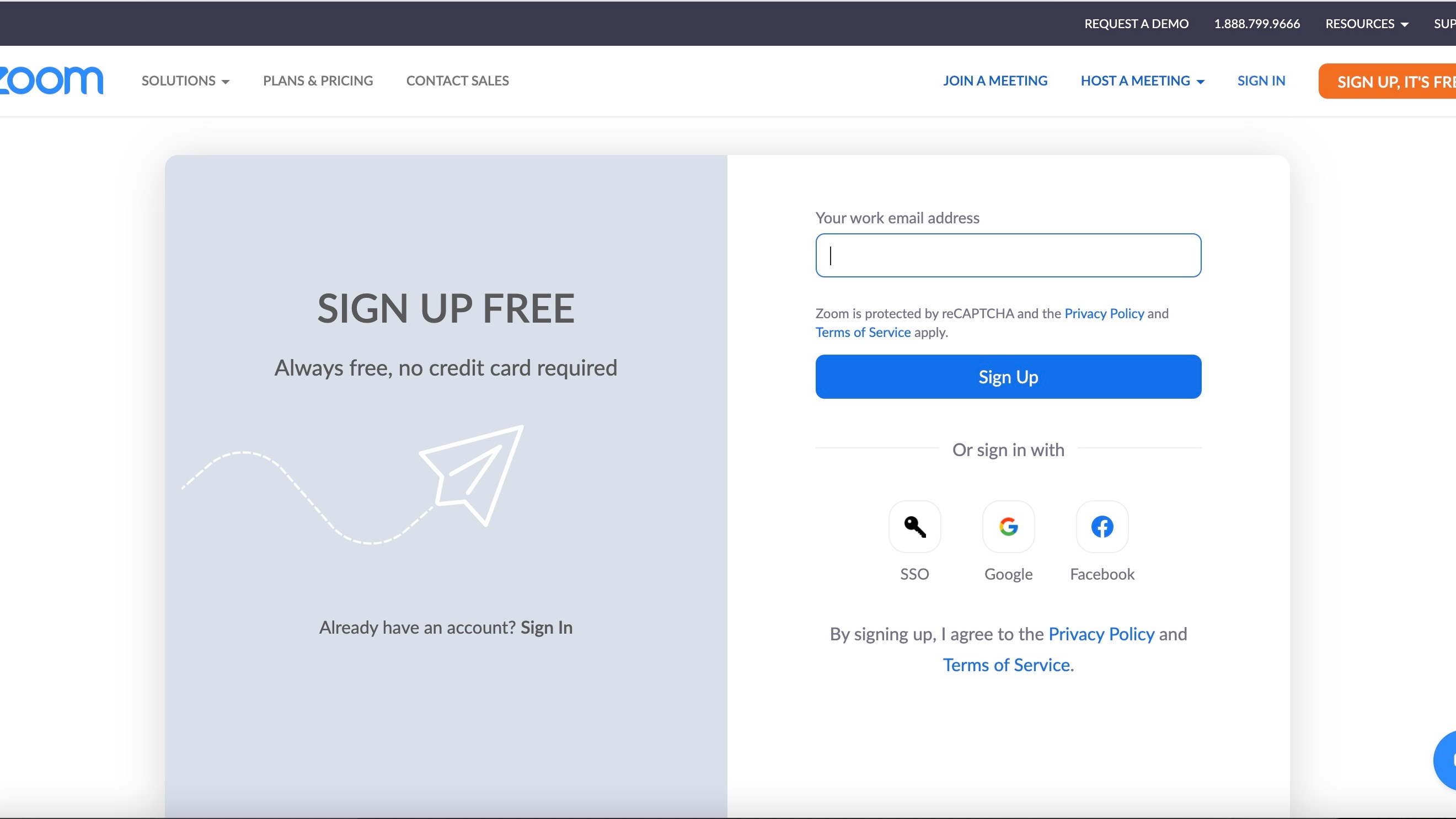 Sign up for Zoom account on Mac