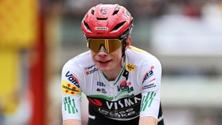 Jonas Vingegaard of Denmark and Team Visma Lease a Bike in action at Volta a Catalunya 2026