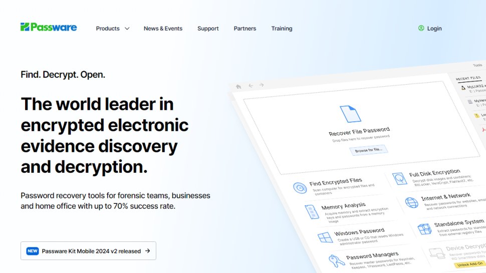 Website screenshot for Passware Kit