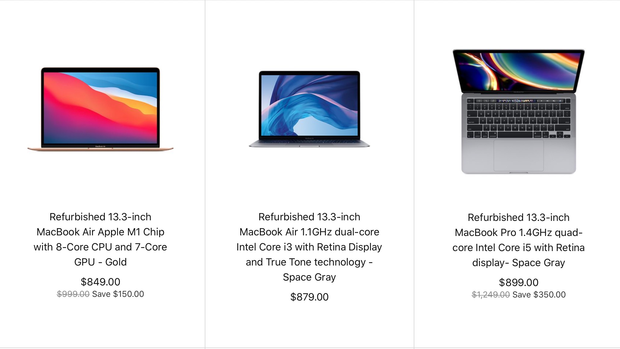 Refurbished Macs example