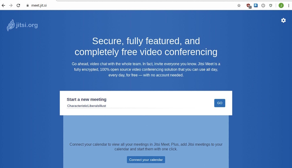 Screenshot of Jitsi Meet