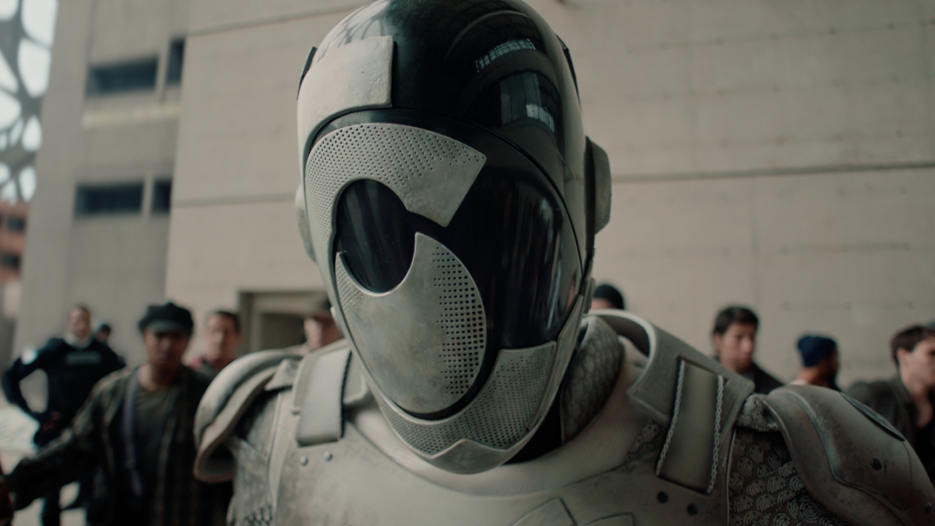 An up close of Murderbot in Murderbot season 1