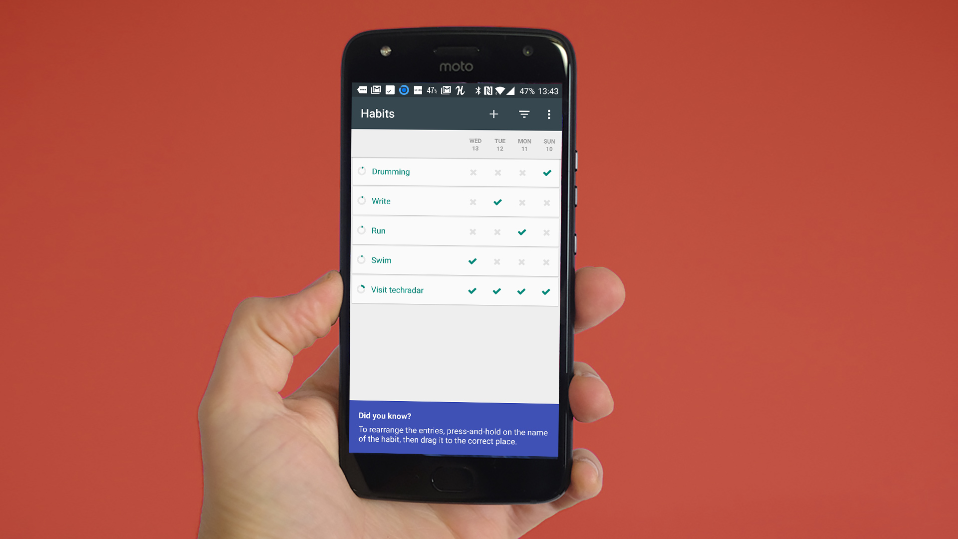 6. Use an app to track the goals you set yourself
