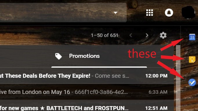new gmail buttons