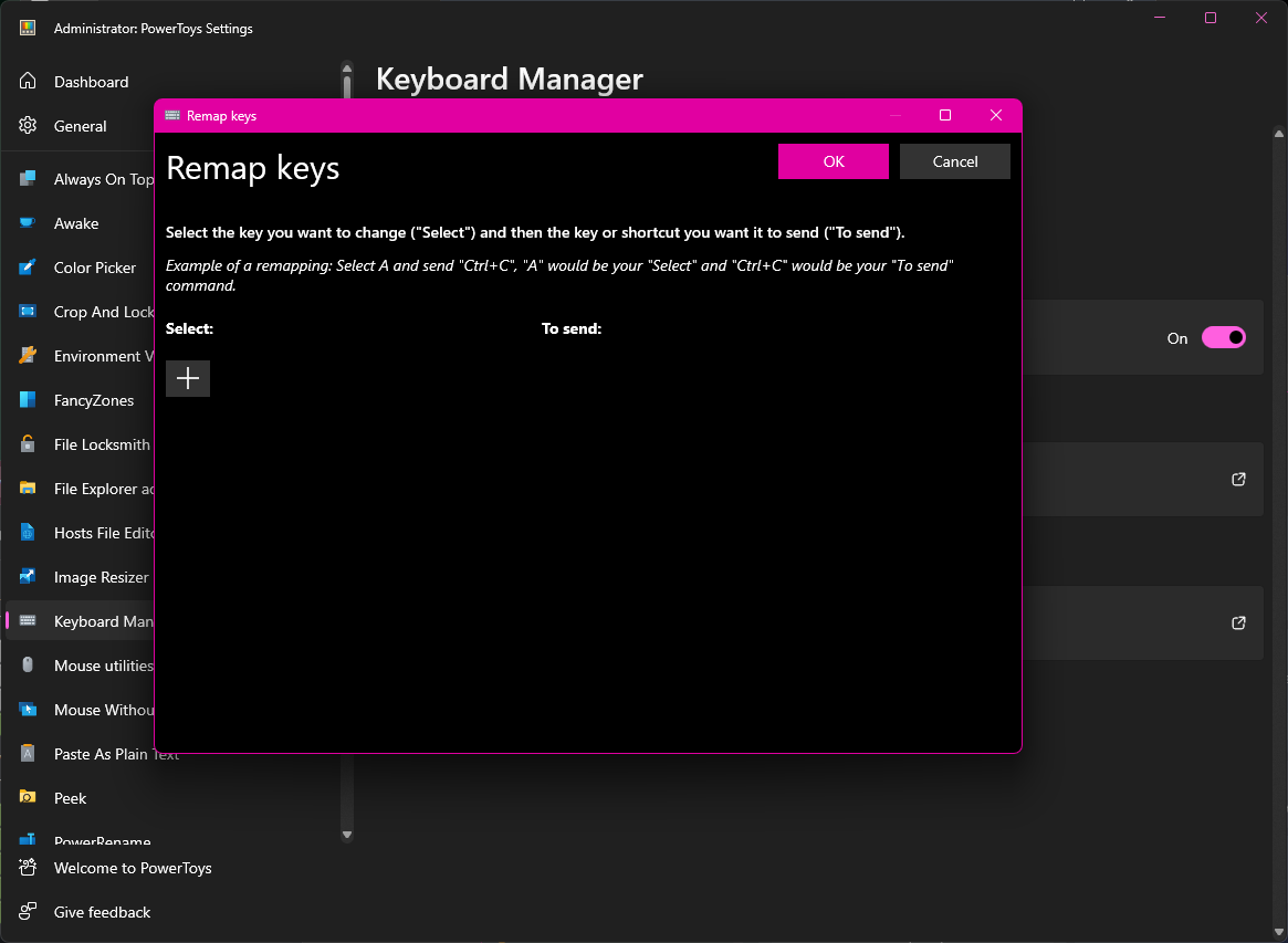 PowerToys Keyboard Manager