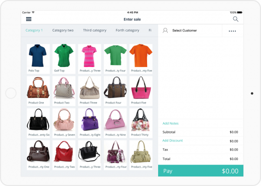 Hike iPad POS store webpage
