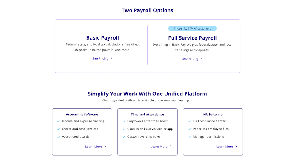 Patriot Accounting and Payroll website screenshot
