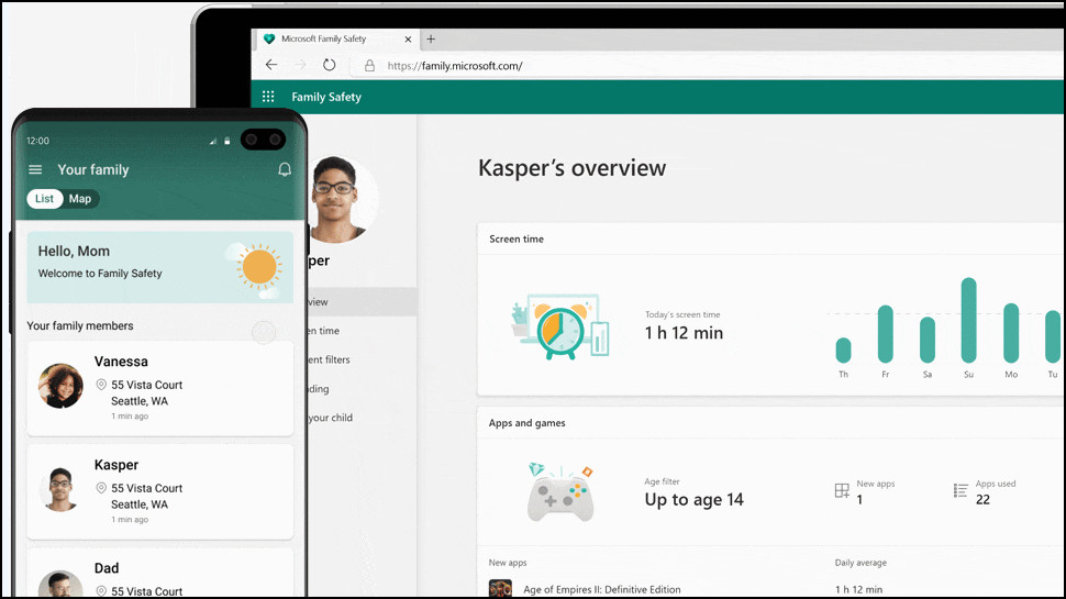 Microsoft Family Safety parental controls app