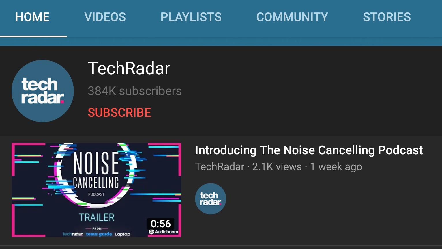 YouTube dark mode
