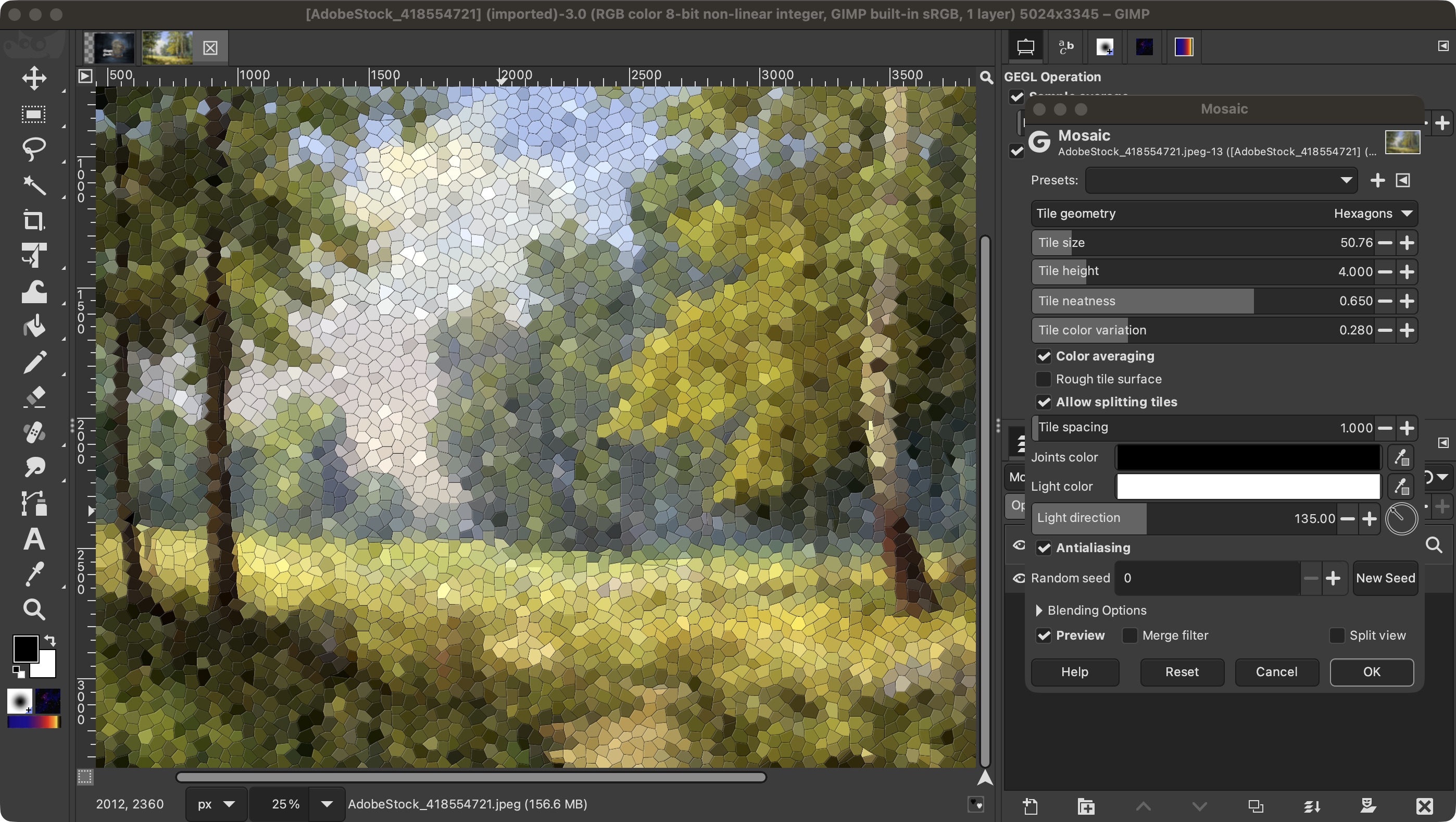 Using Gimp with the PhotoGimp overlay to transform the software into a Photoshop lookalike