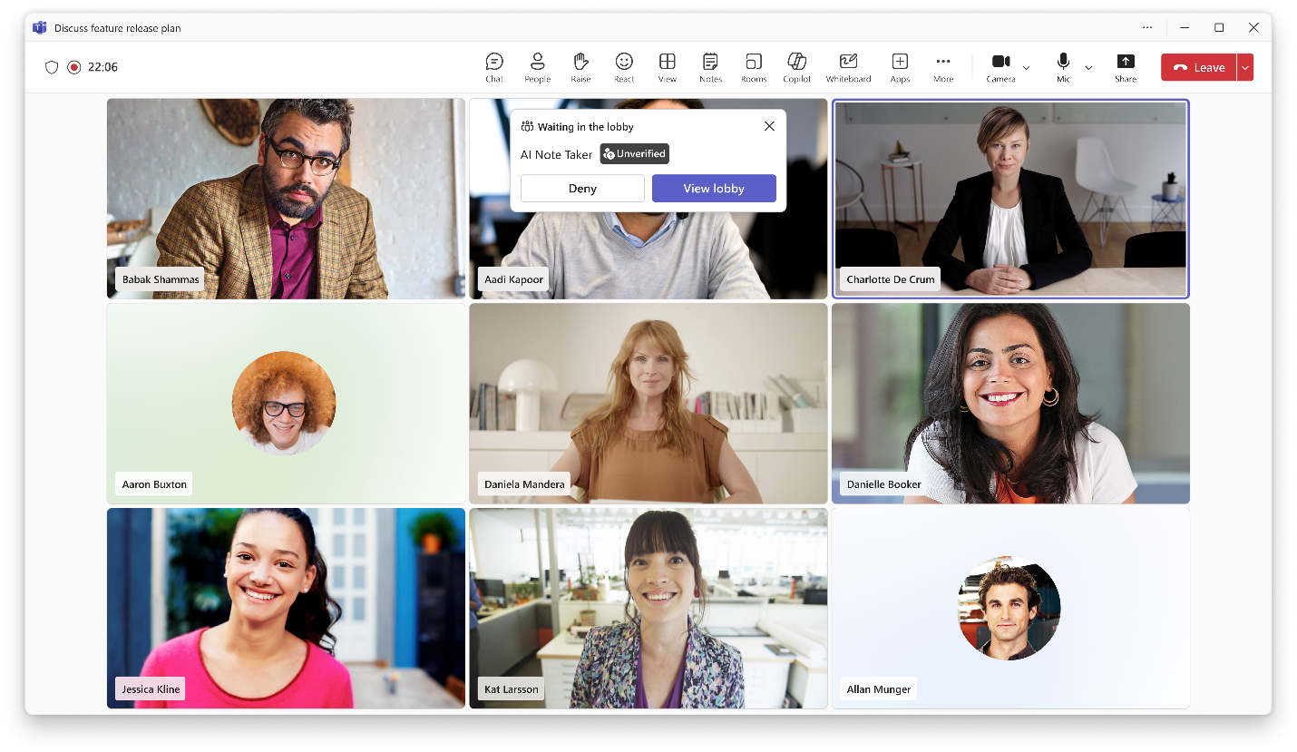 Microsoft Teams AI bot protection