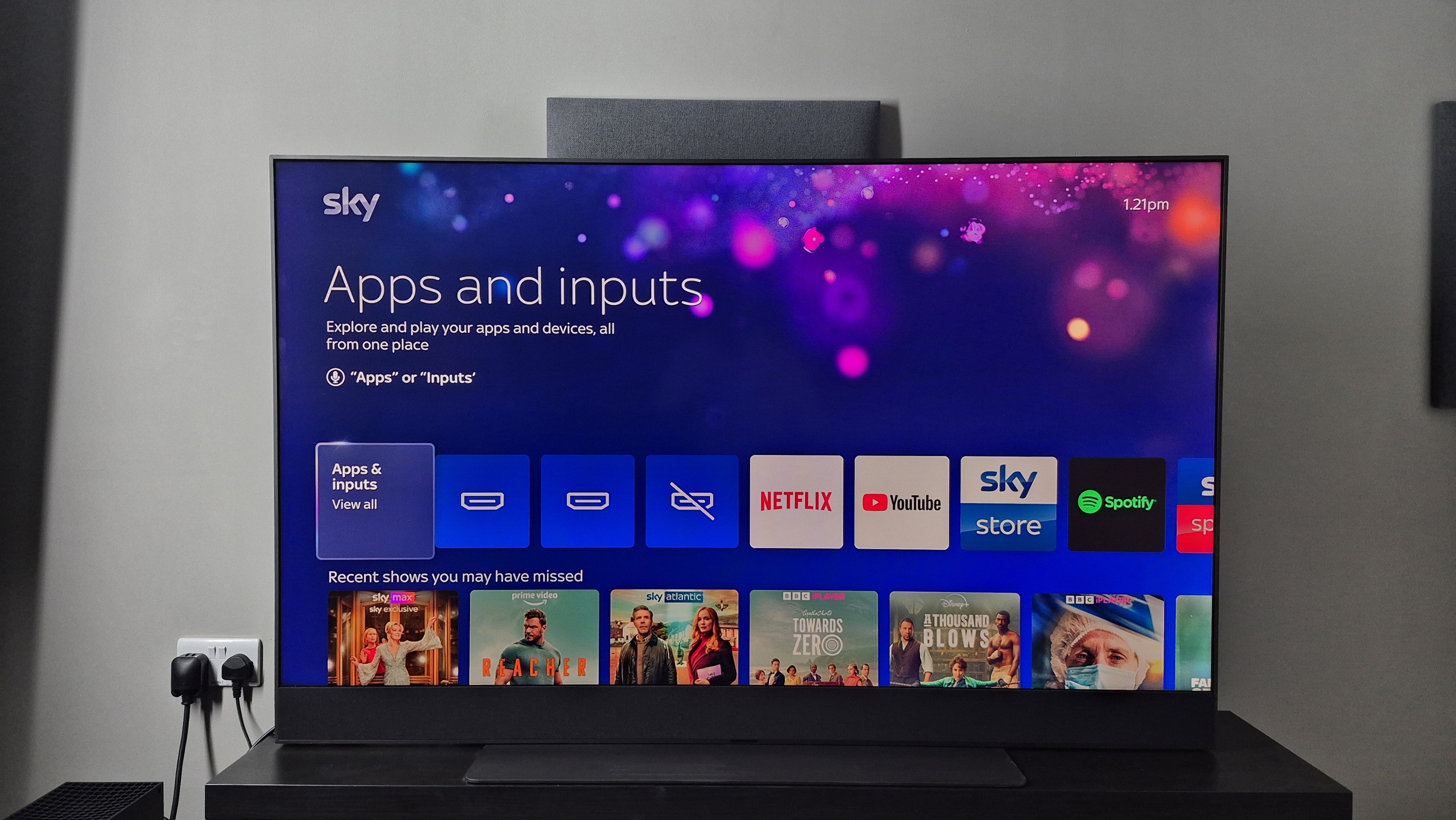 Sky Glass Gen 2 homescreen