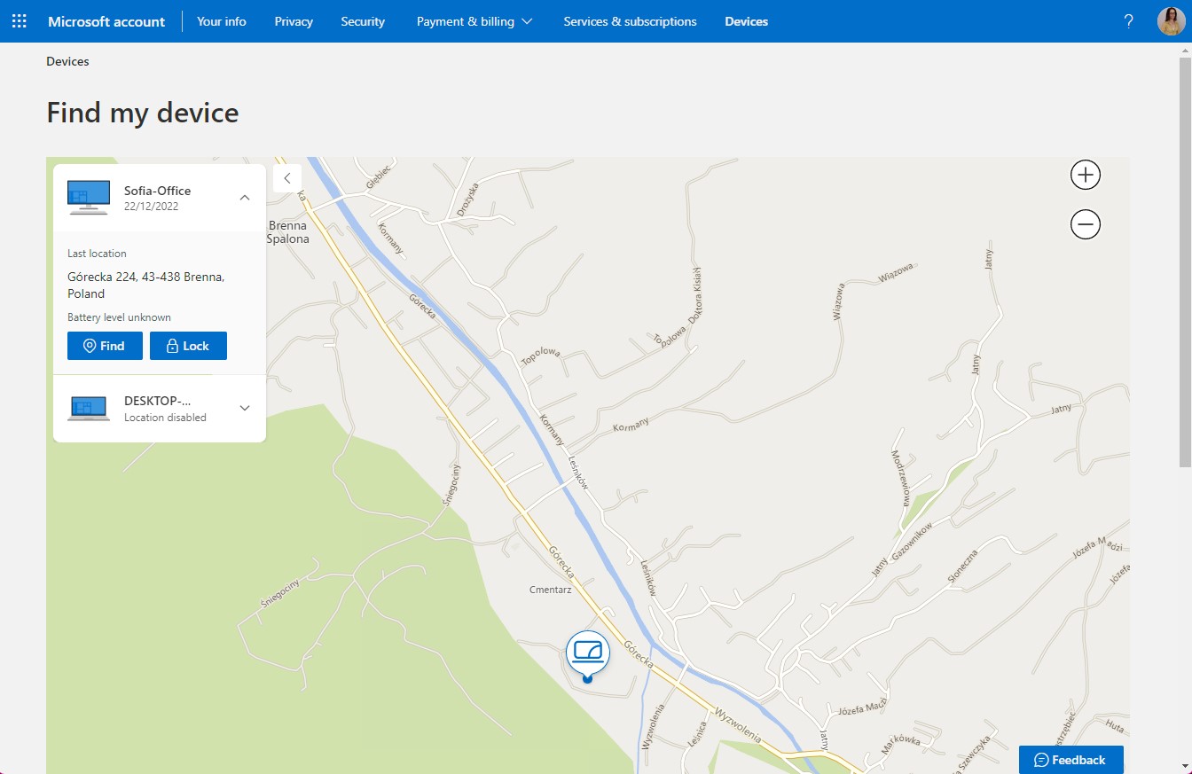 Windows 11 Find My Device