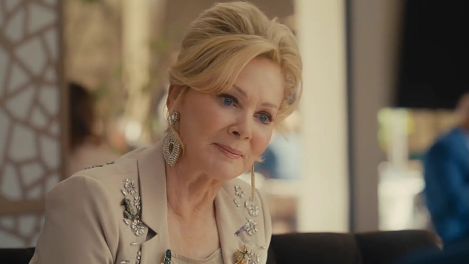 Deborah looks at someone offscreen