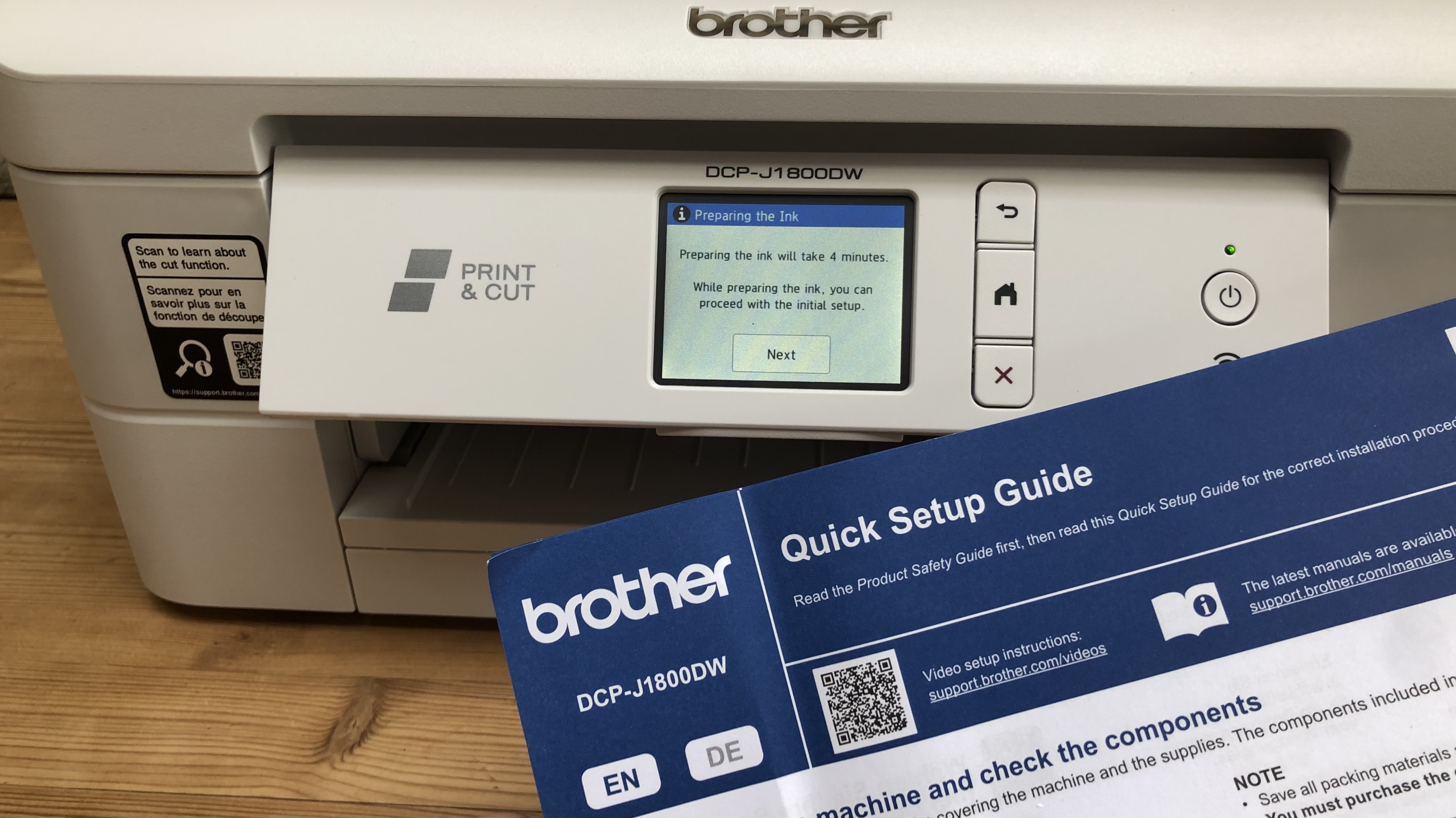 Brother DCP-J1800DW setup