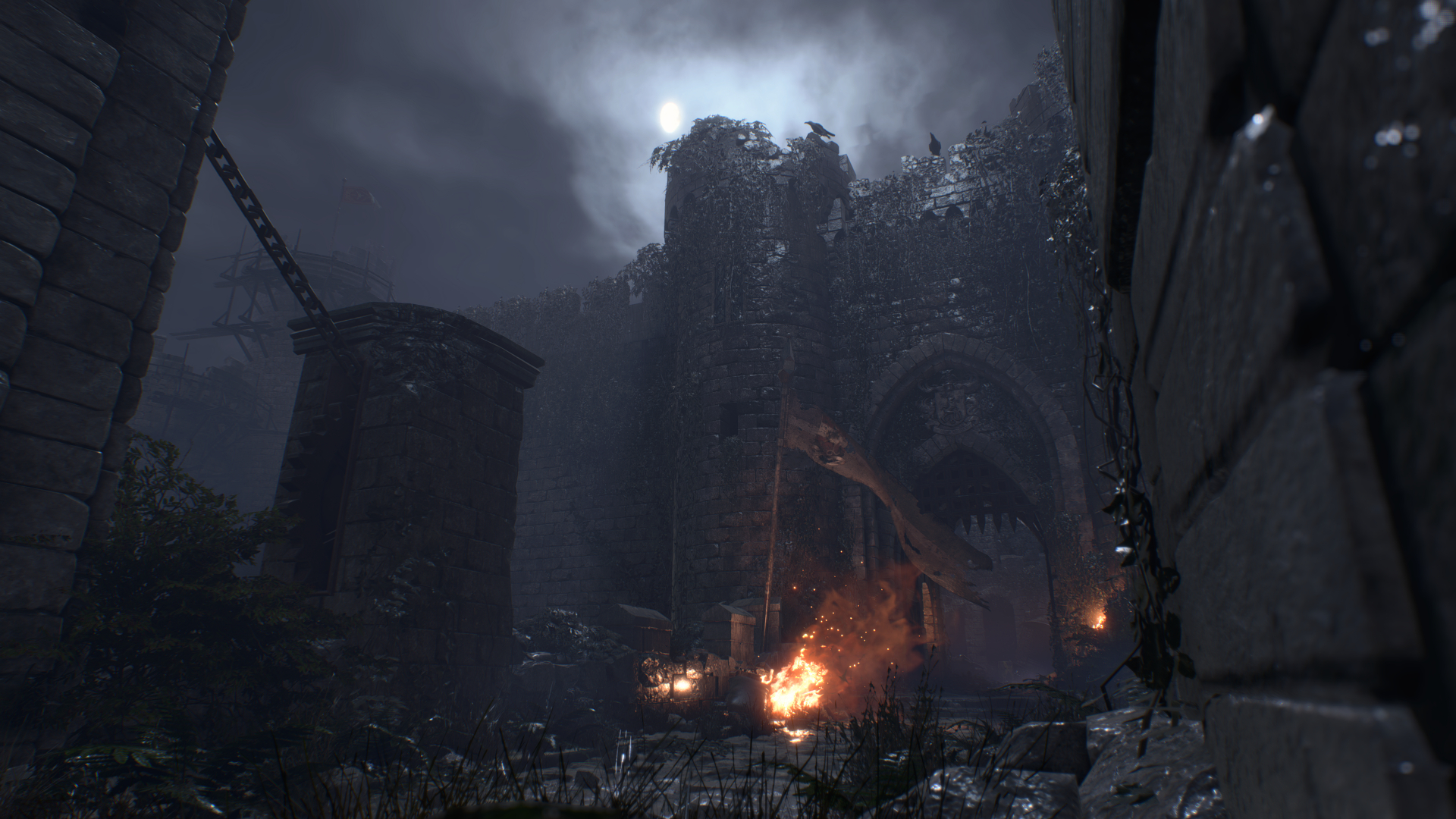 Resident Evil 4 castle area exterior