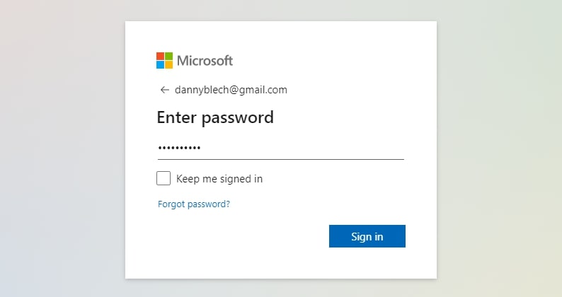 Skype password