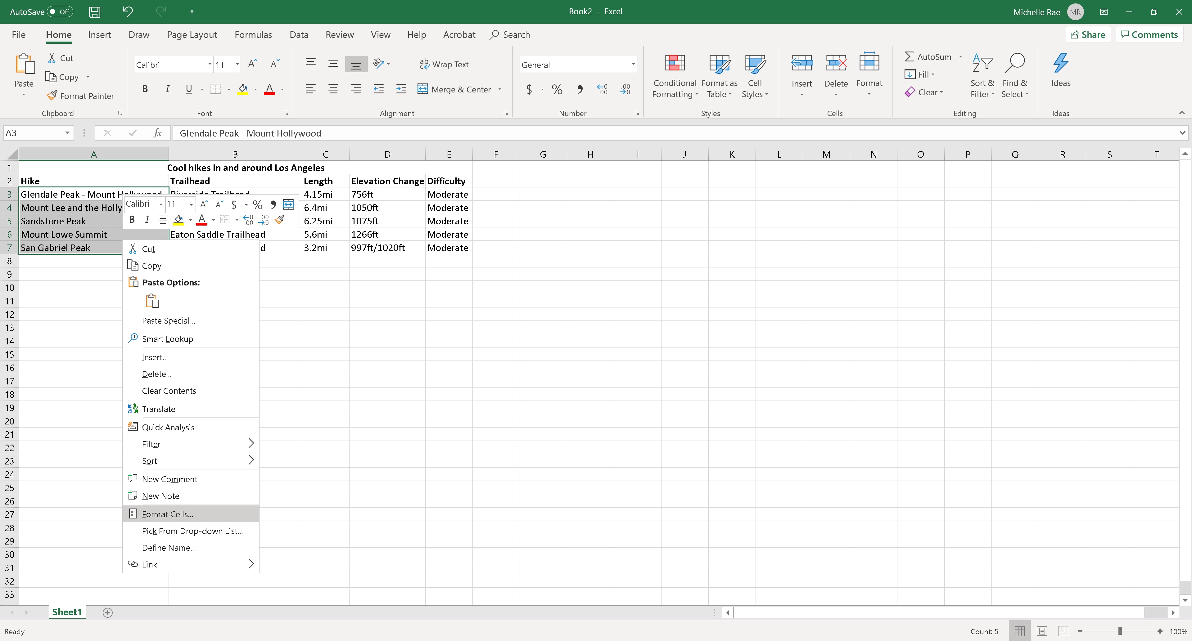 How to lock cells in Excel